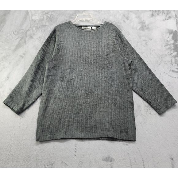 Nubia's Collection Tops - Vintage‎ 90s Nubia's Collection Top Womens M Gray Wool Viscose Tunic Lagenlook